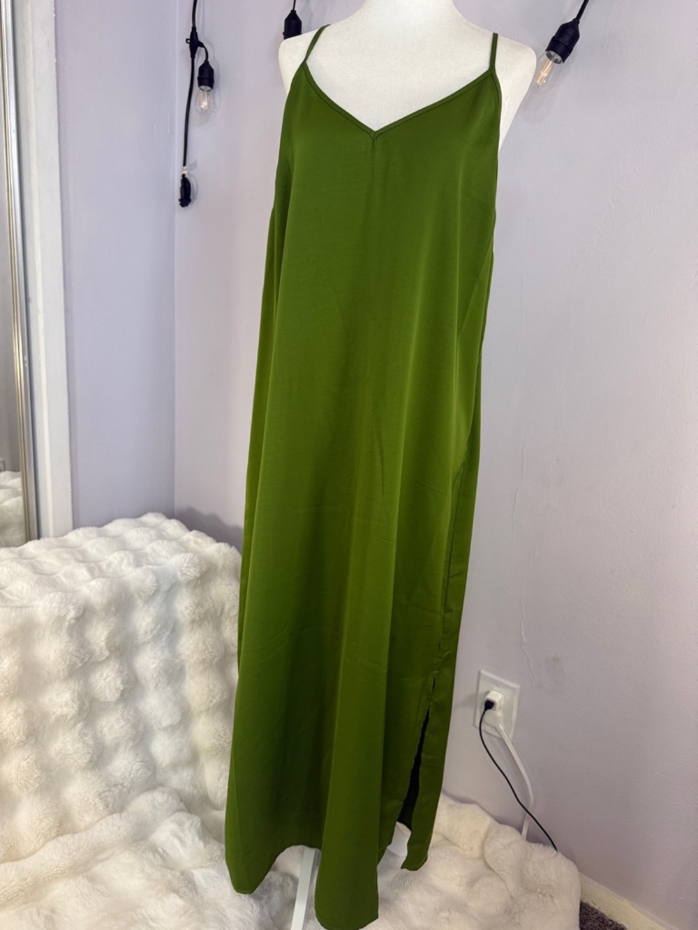 a new day Olive Slip Maxi Dress